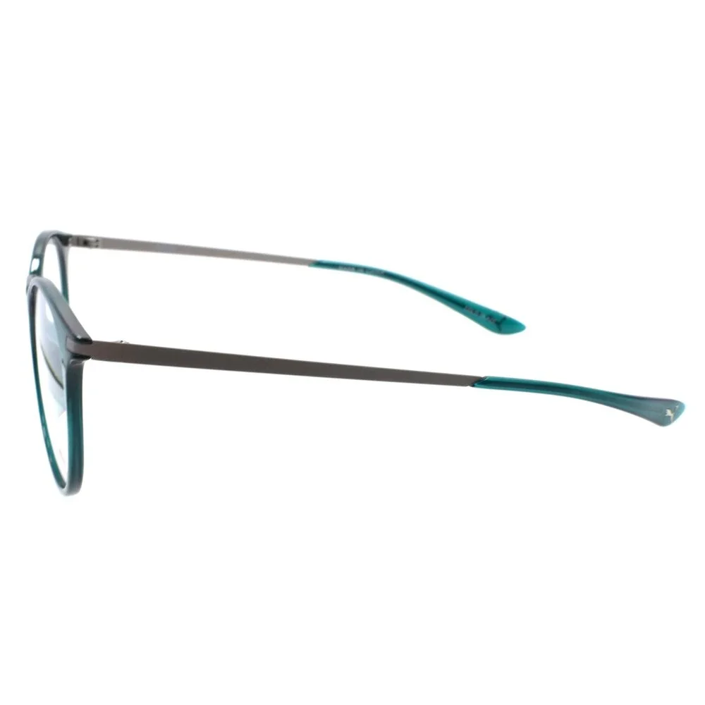 PUMA PU0116O 003 Eyeglasses Frames Round 49-20-145 Green / Silver
